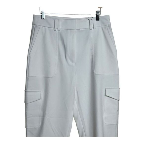 Express White high-waisted cargo pants with elastic waistband, pockets and zippe - Picture 4 of 10